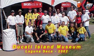 Some of the attendees and participants at the Ducati Museum